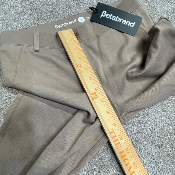 athleisure Betabrand yoga pants small khaki pullon workout dress pants stretch - Picture 6 of 12
